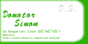 domotor simon business card